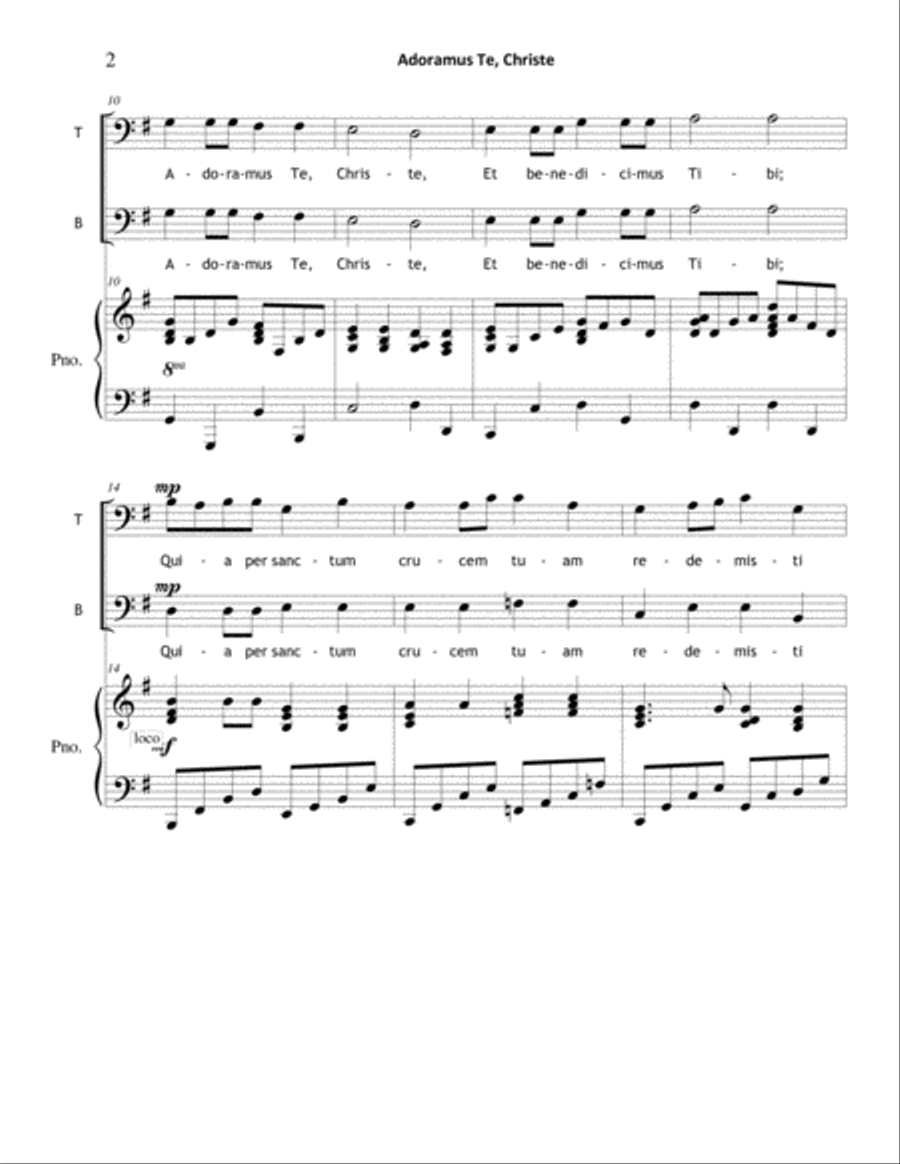 Adoramus Te, Christe (TB) Adoramus Te, Christe (TB) TB scores gallery preview page 2