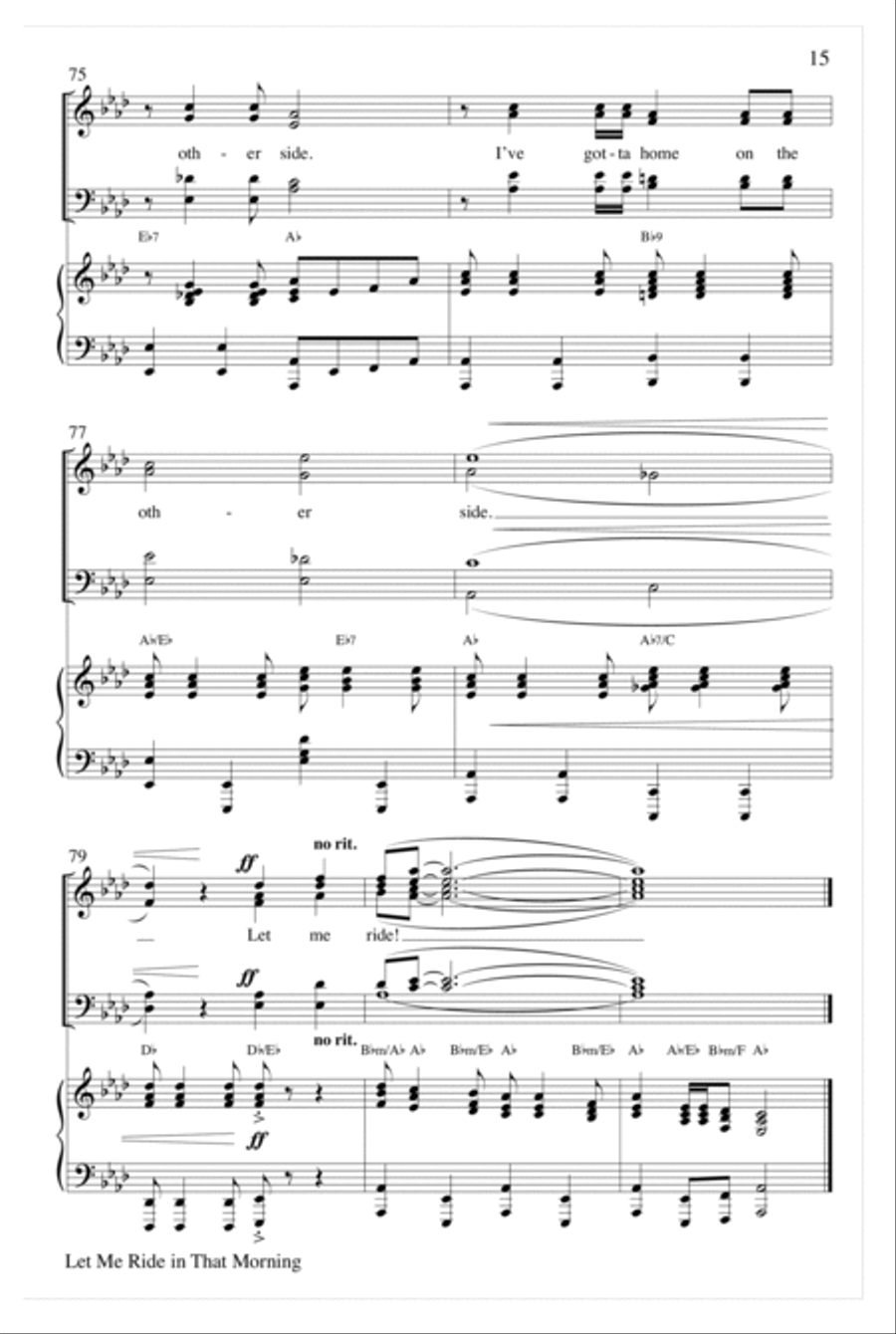 Let Me Ride In That Morning Choir scores gallery preview page 15