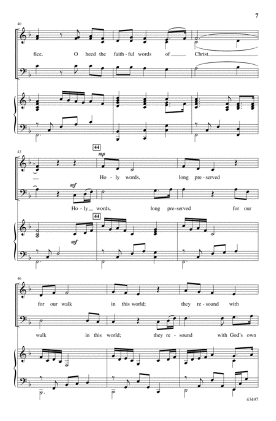 Ancient Words 3-Part scores gallery preview page 17