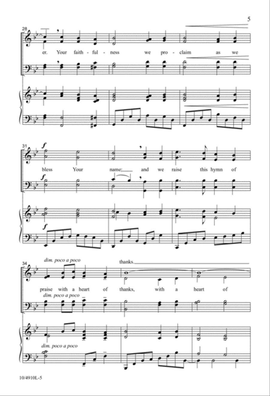 With a Heart of Thanks 4-Part scores gallery preview page 5