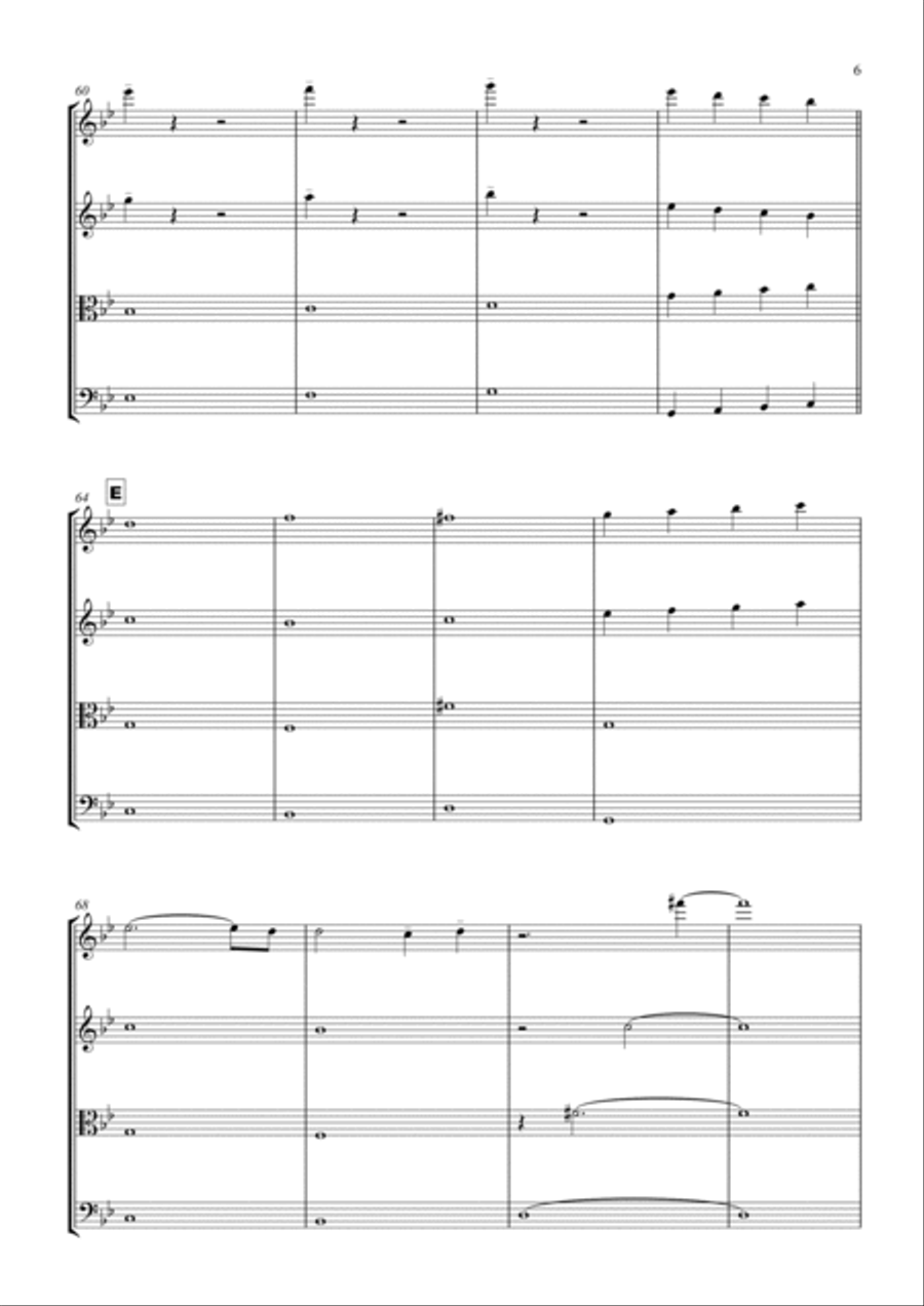 Bring Me To Life String Quartet scores gallery preview page 6