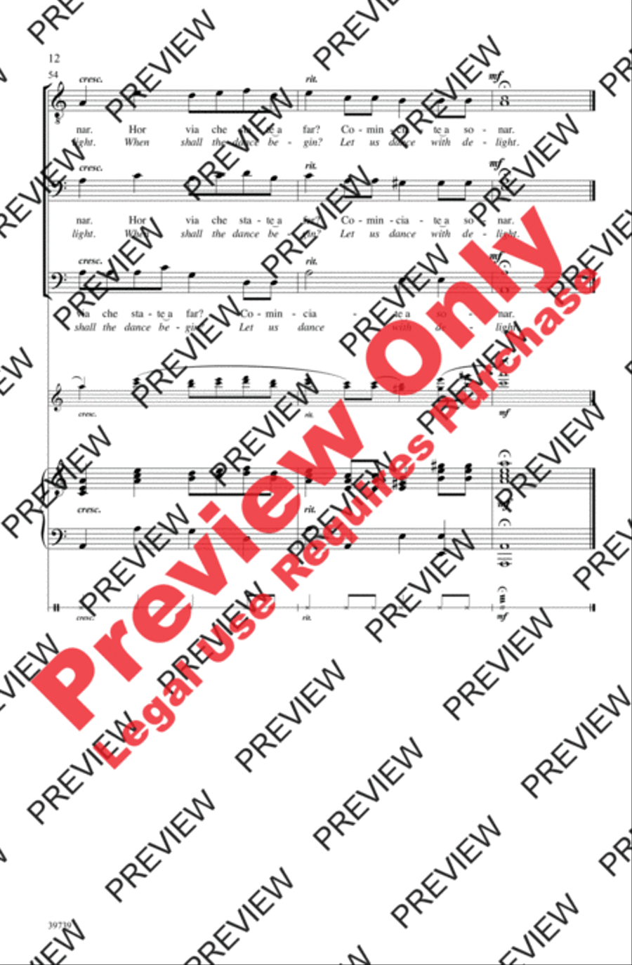 Sonatemi un Balletto Men's Choir scores gallery preview page 12