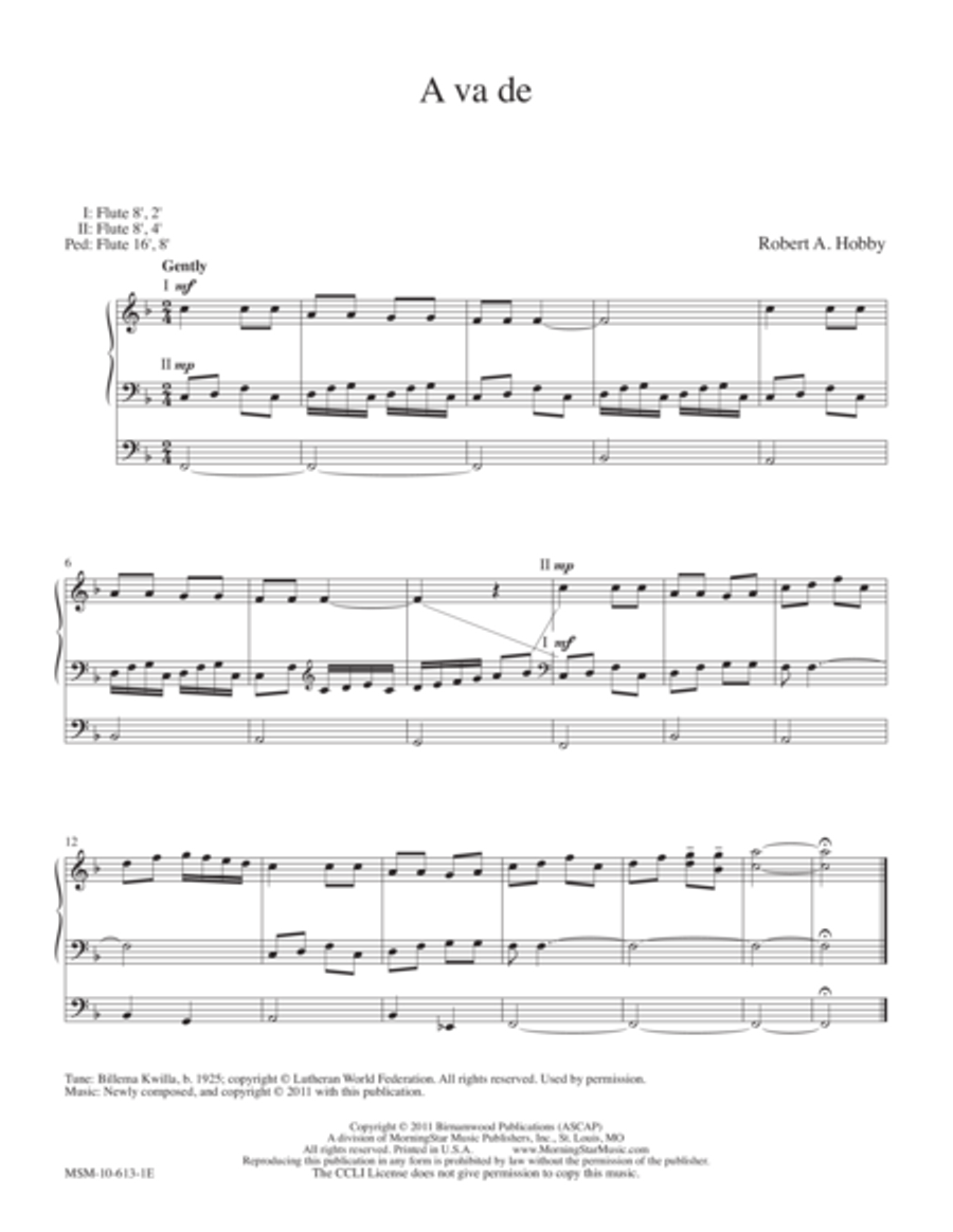 A va de Organ scores gallery preview page 1