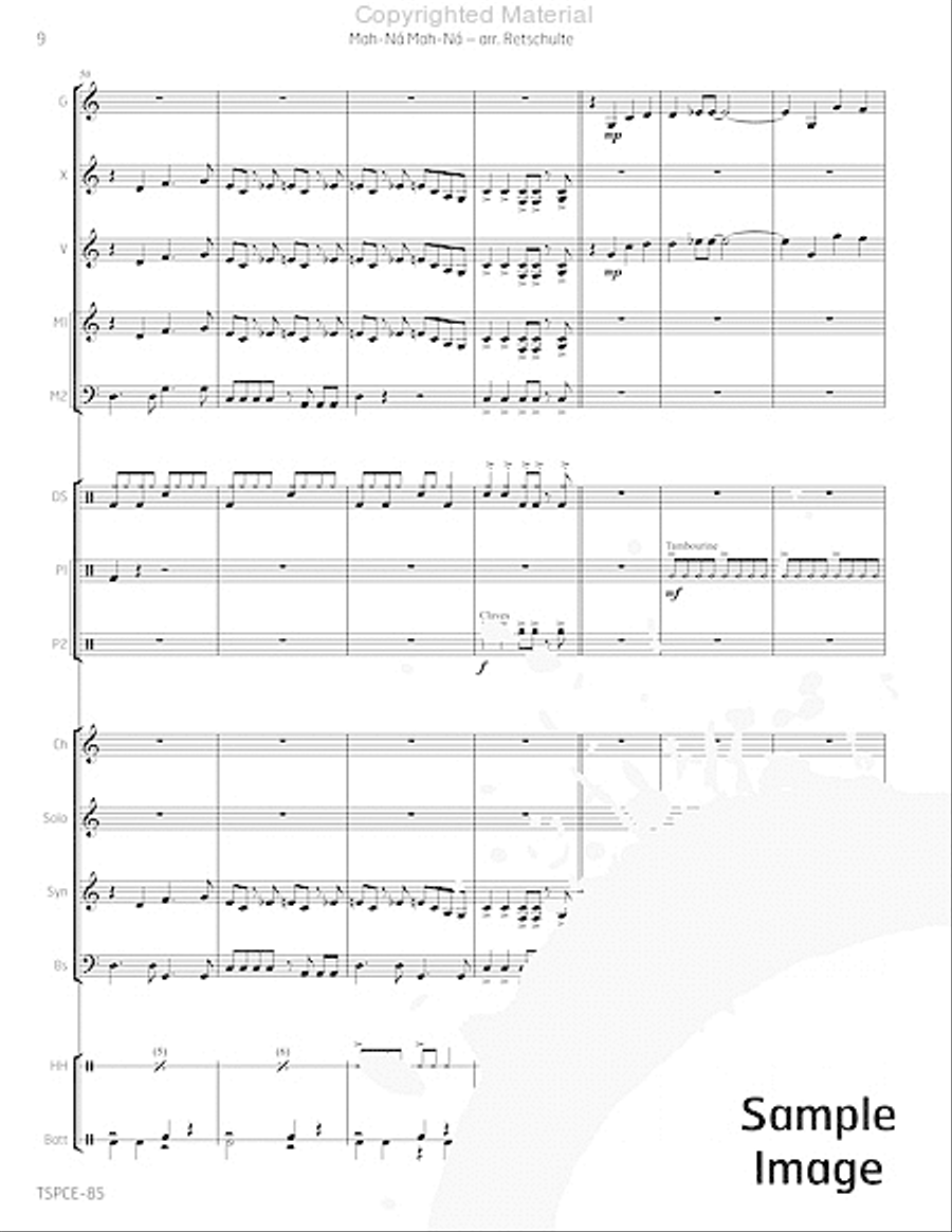 Mah-Na Mah-Na Percussion Ensemble scores gallery preview page 13