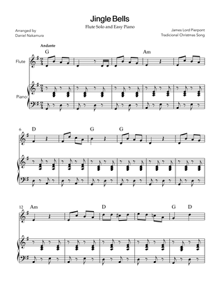 Jingle Bells (for flute with easy piano)