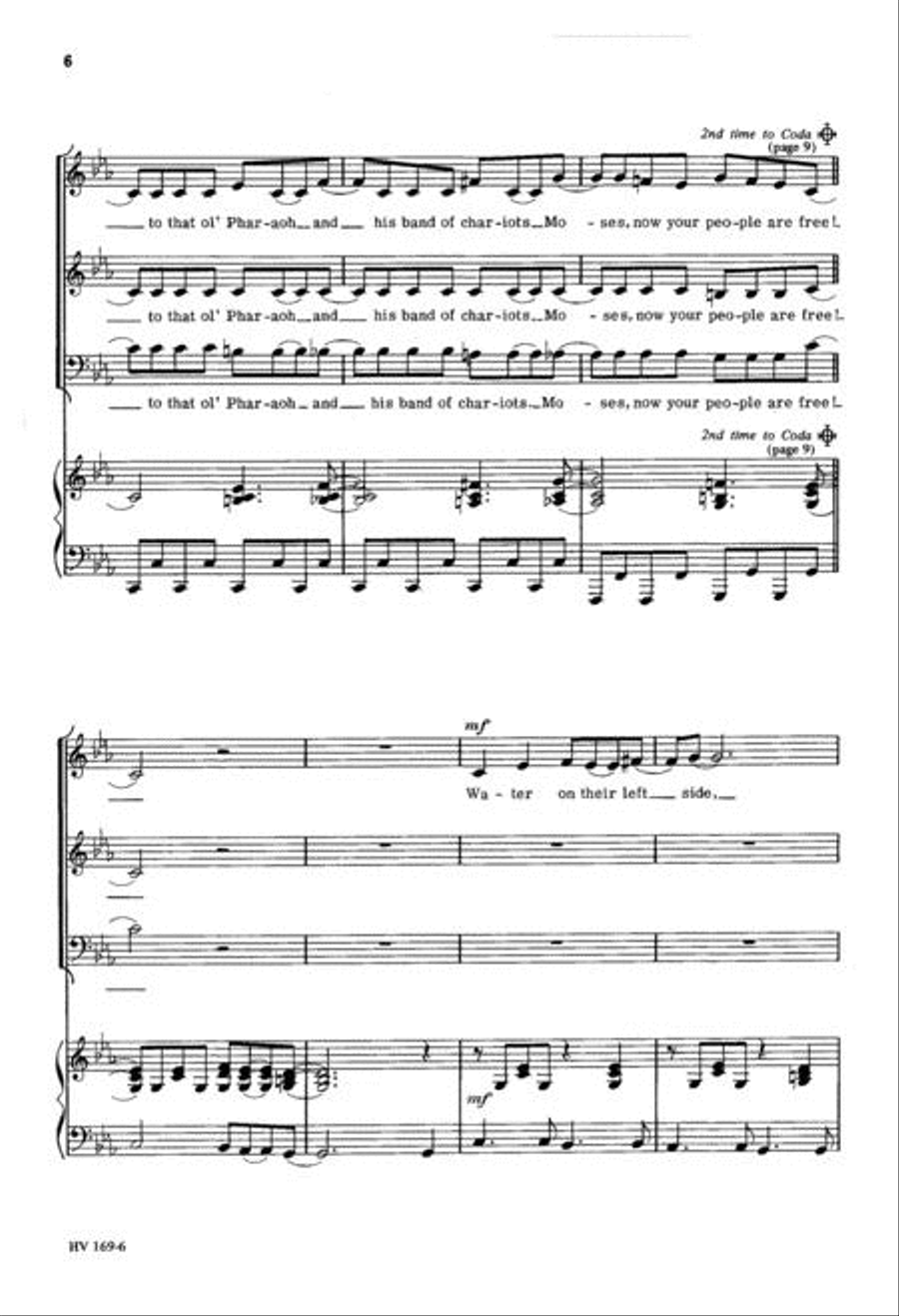 Moses, Now Your People Are Free 3-Part scores gallery preview page 6