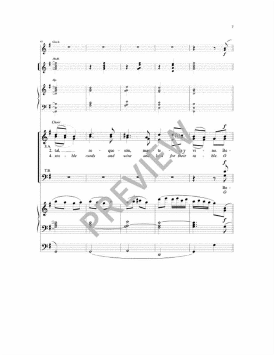 Campanas de Belen-Milligan 4-Part scores gallery preview page 11