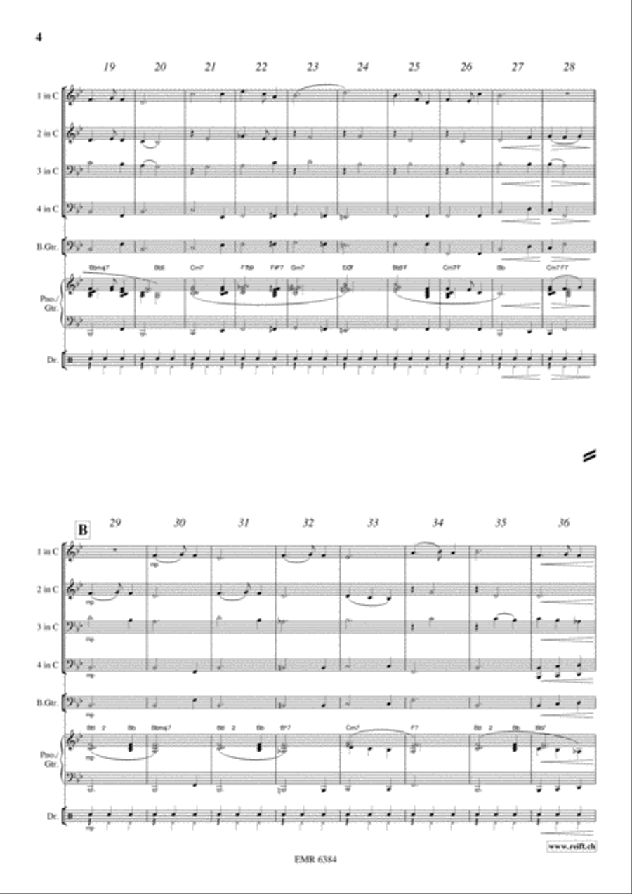Silent Night Silent Night Brass Ensemble scores gallery preview page 5