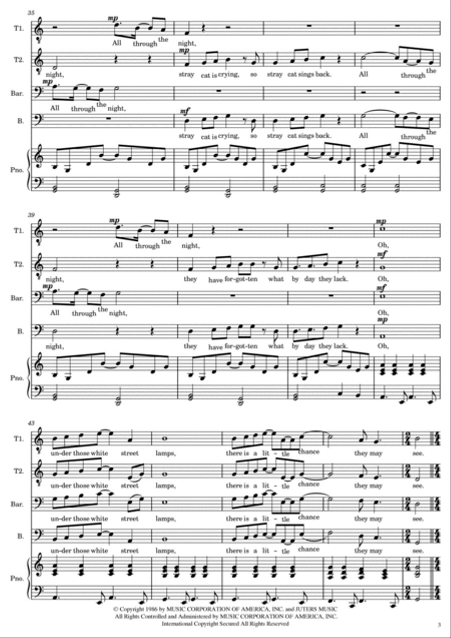 All Through The Night TTBB scores gallery preview page 3