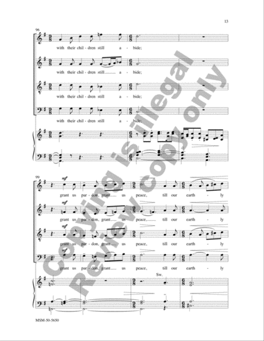 Hail this Joyful Day's Return 4-Part scores gallery preview page 13