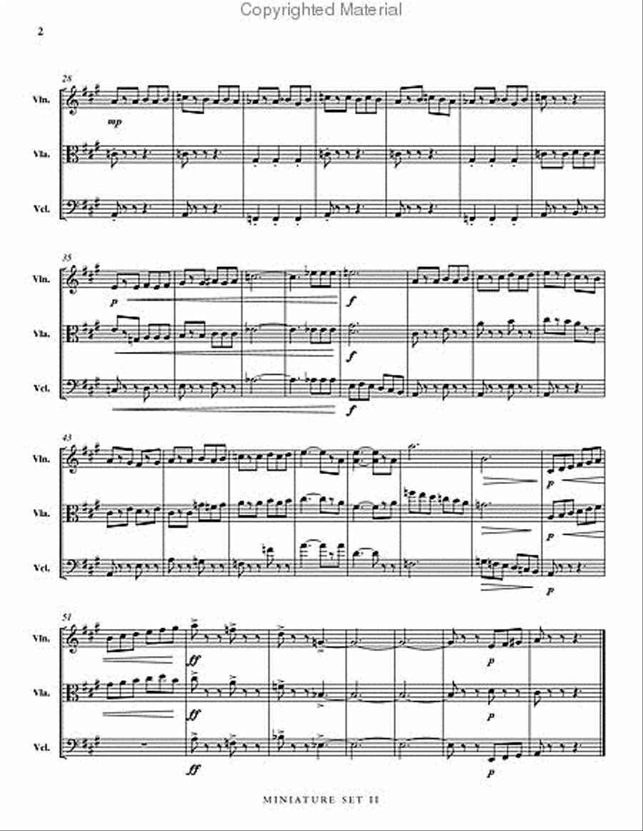 Miniature Set II Miniature Set II Cello scores gallery preview page 3