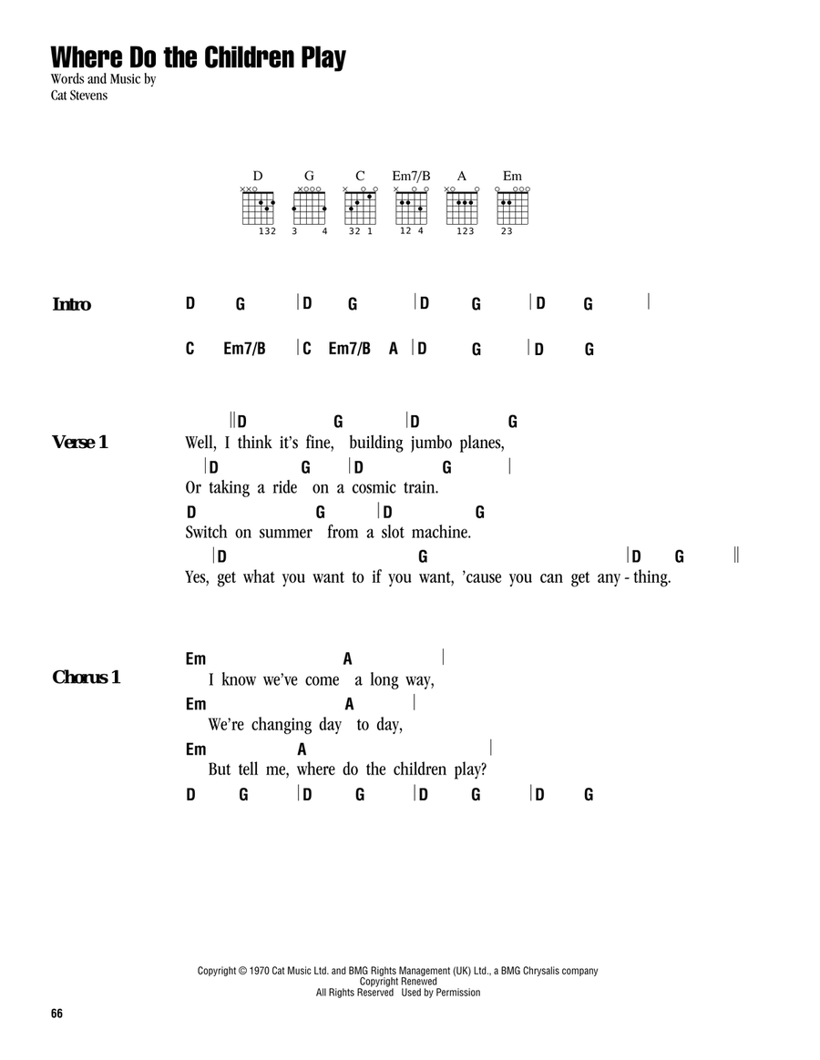 Where Do The Children Play Acoustic Guitar scores gallery preview page 1
