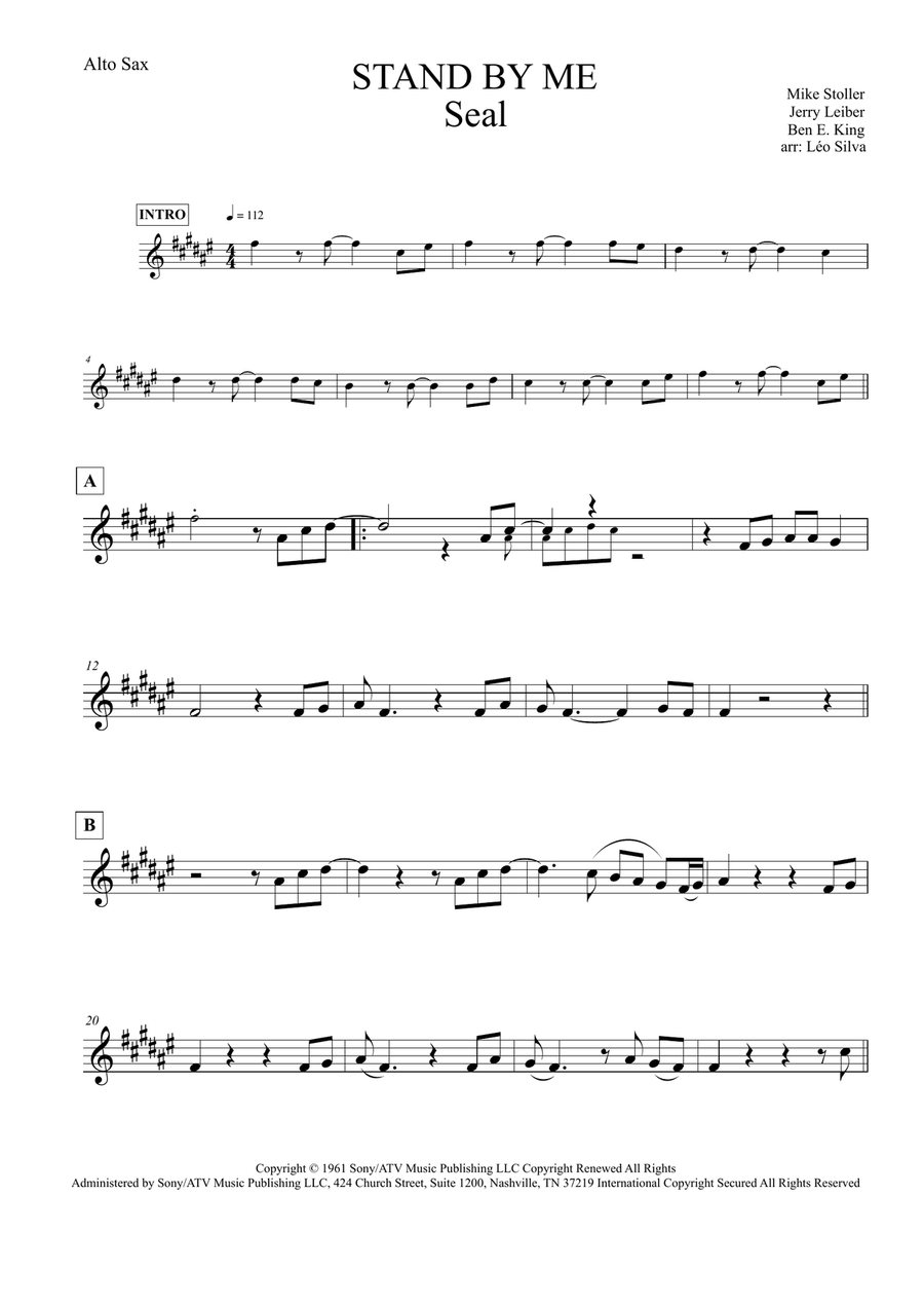 Stand By Me Alto Saxophone scores gallery preview page 1