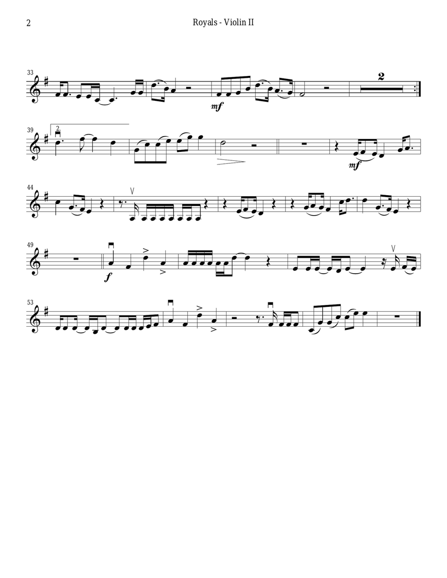 Royals String Quartet scores gallery preview page 4