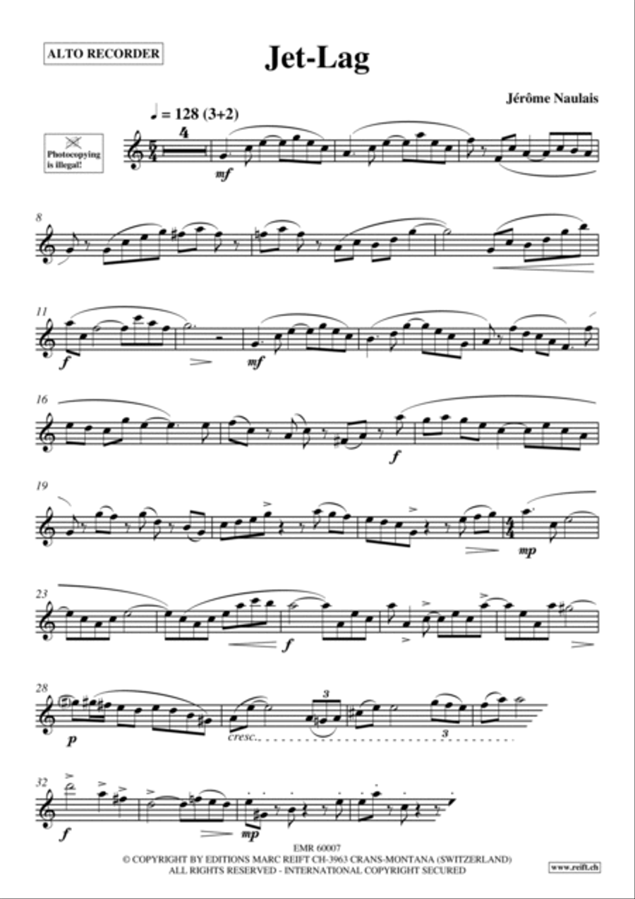 Jet-Lag Alto Recorder scores gallery preview page 4