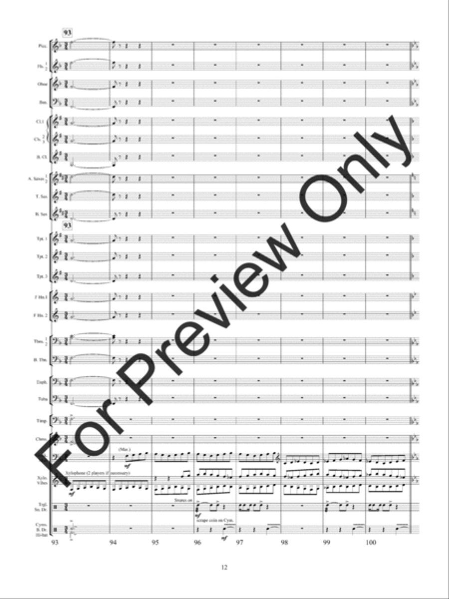 Christmas On The Town Square (Score) Concert Band scores gallery preview page 15