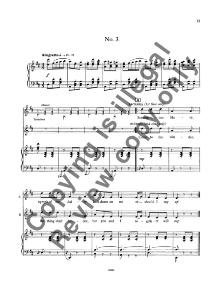 The Blind Beggars (Piano/Vocal Score)