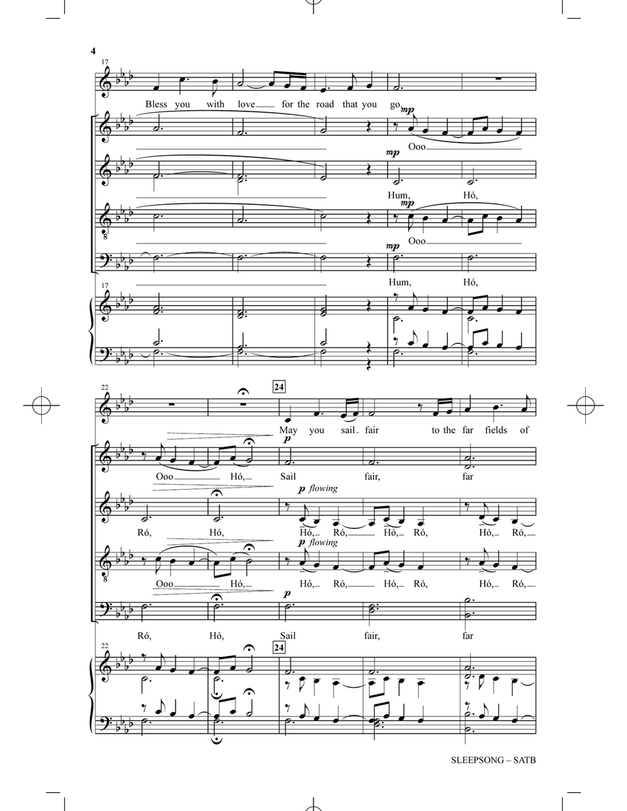 Sleepsong 4-Part scores gallery preview page 3
