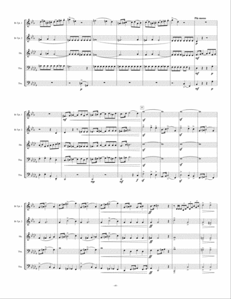 Quintet No. 3 Brass Quintet scores gallery preview page 6