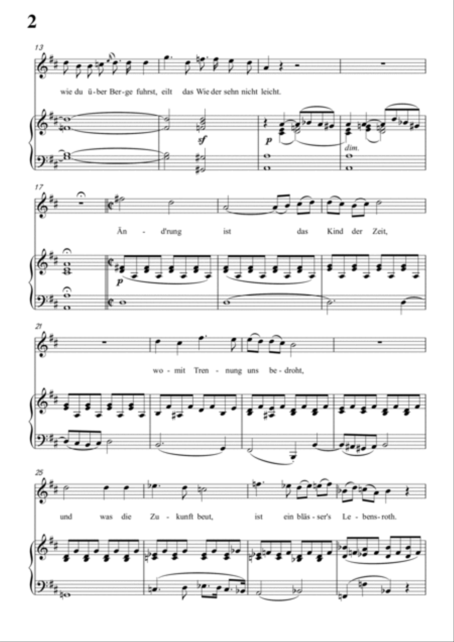 Schubert-Die Abgeblühte Linde(The Faded Linden Tree) in b minor,for Vocal and Pno Voice scores gallery preview page 3
