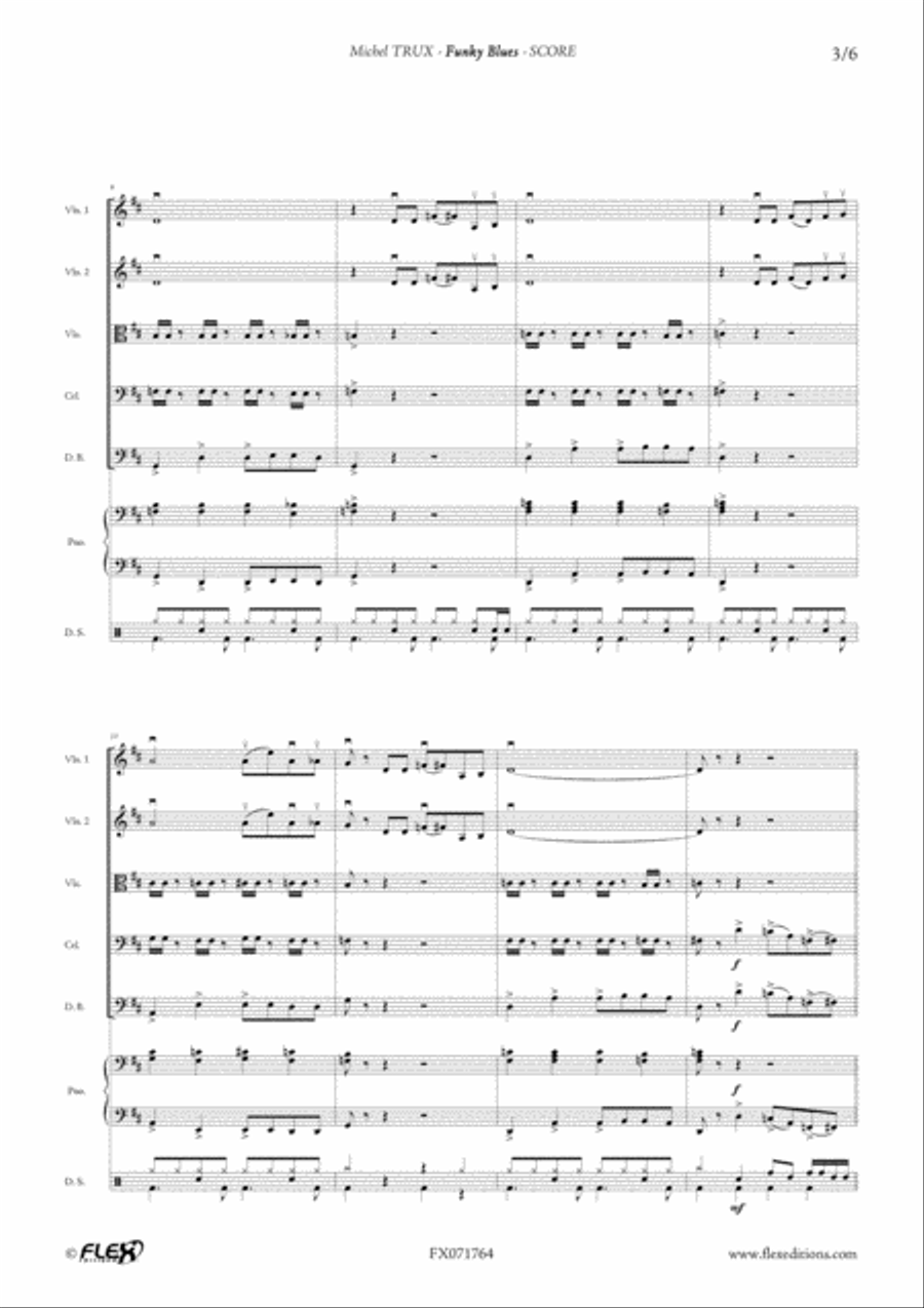 Funky Blues Funky Blues String Orchestra scores gallery preview page 3