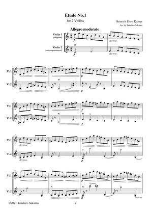 Kayser's Etudes Nos.1 - 4 for 2 violins