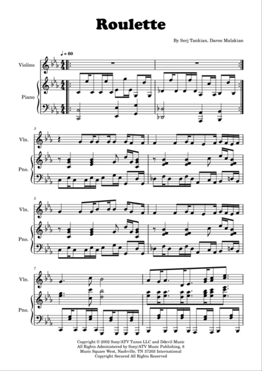 Roulette Roulette Violin Solo scores gallery preview page 2