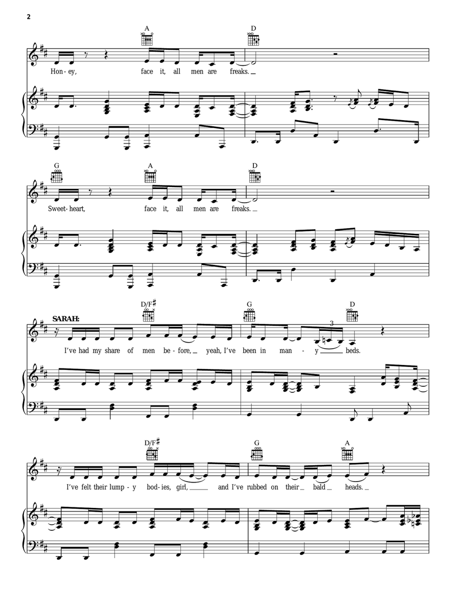 All Men Are Freaks All Men Are Freaks Guitar scores gallery preview page 2
