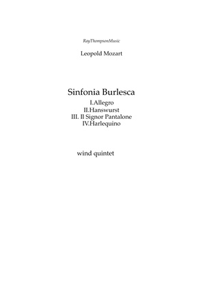 Book cover for Leopold Mozart: Sinfonia Burlesca - wind quintet