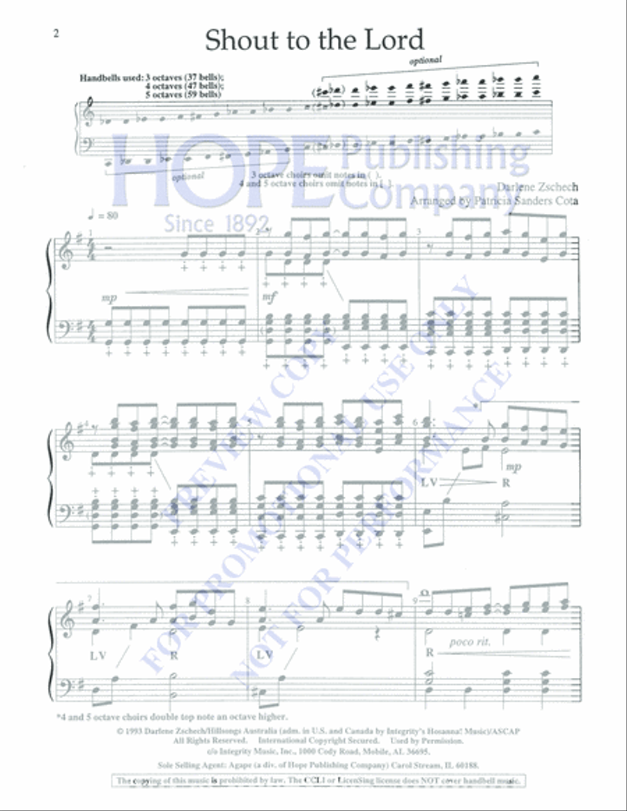 Shout to the Lord 5-Octaves scores gallery preview page 2