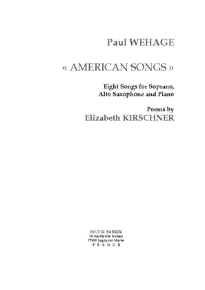 Book cover for American Songs, texts by Elizabeth Kirschner