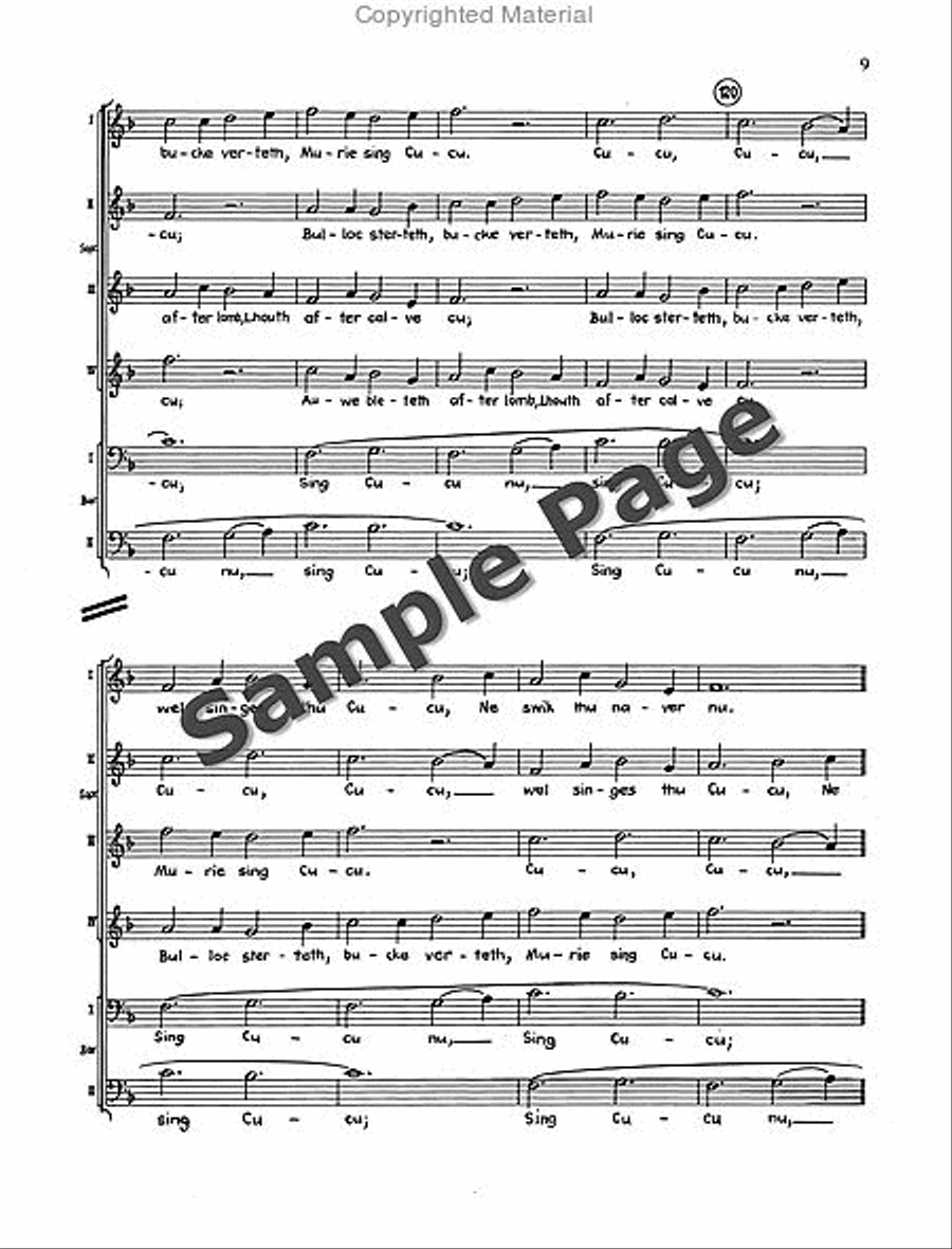 Rota Sumer Is Icumen In Ch. Score Mixed Choir scores gallery preview page 10