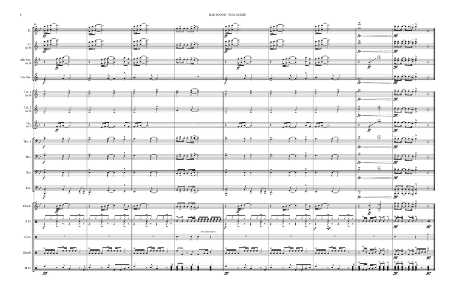 Bad Blood Marching Band scores gallery preview page 6