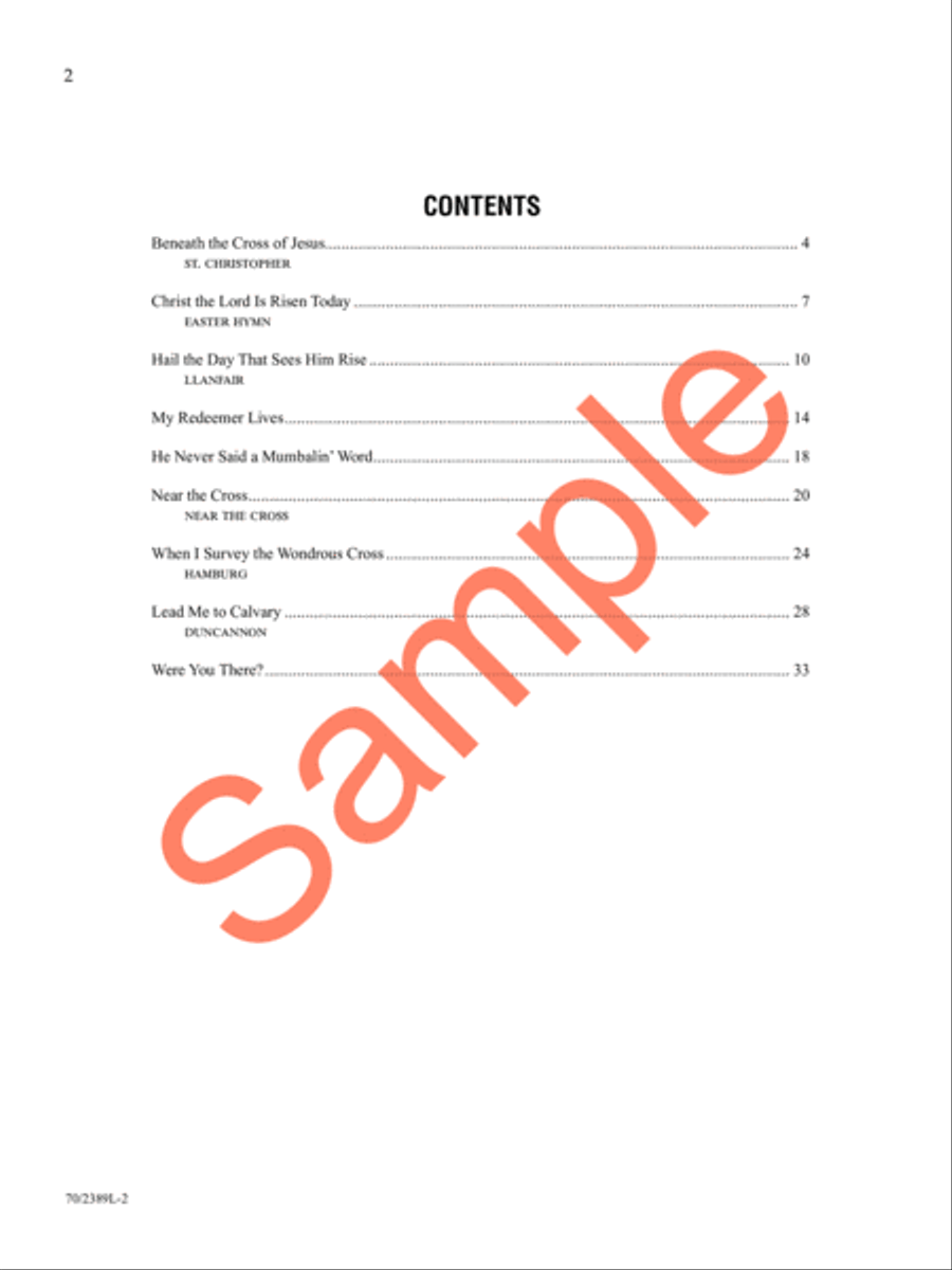 The Rugged Cross, the Empty Tomb Piano Solo scores gallery preview page 3