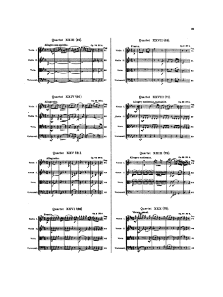 Thirty Celebrated String Quartets, Volume II - Op. 3, Nos. 3, 5; Op. 20, Nos. 4, 5, 6; Op. 33, Nos. 2, 3, 6; Op. 64, Nos. 5, 6; Op. 76, Nos. 1, 2, 3, 4, 5, 6: Cello