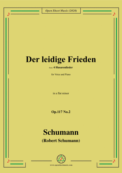 Schumann-Der leidige Frieden,Op.117 No.2,in a flat minor