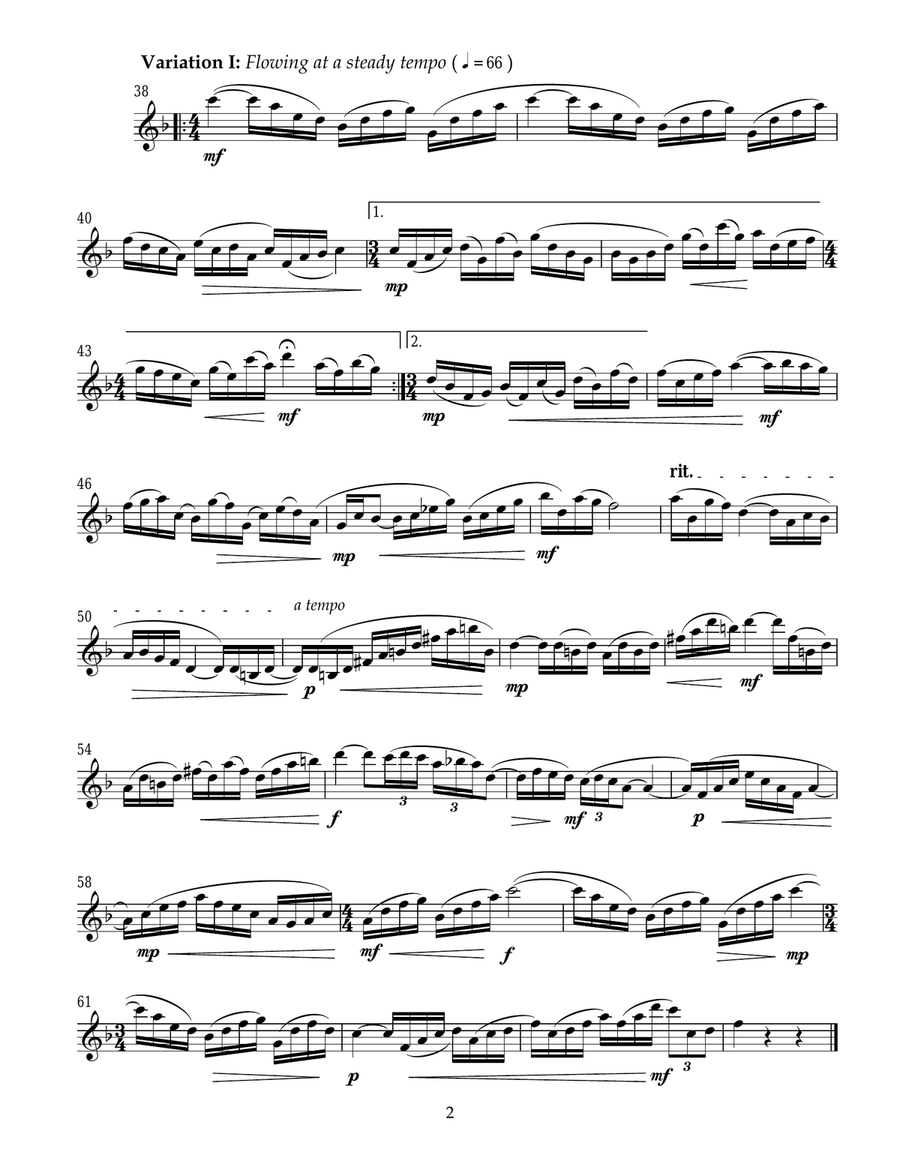 Variations on Debussy's "The Girl with the Flaxen Hair" for Solo Flute image number null