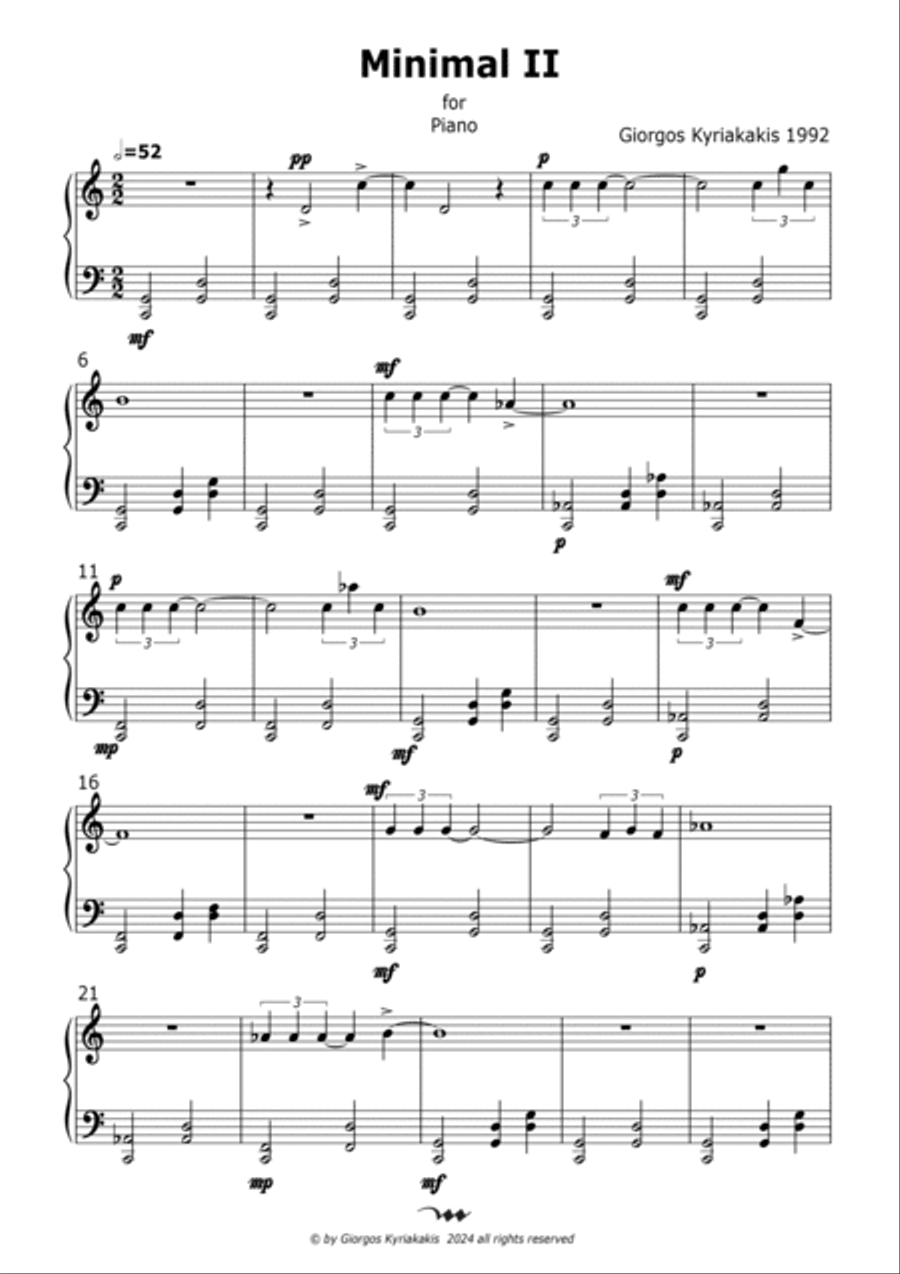 Minimal II Minimal II Piano Solo scores gallery preview page 3