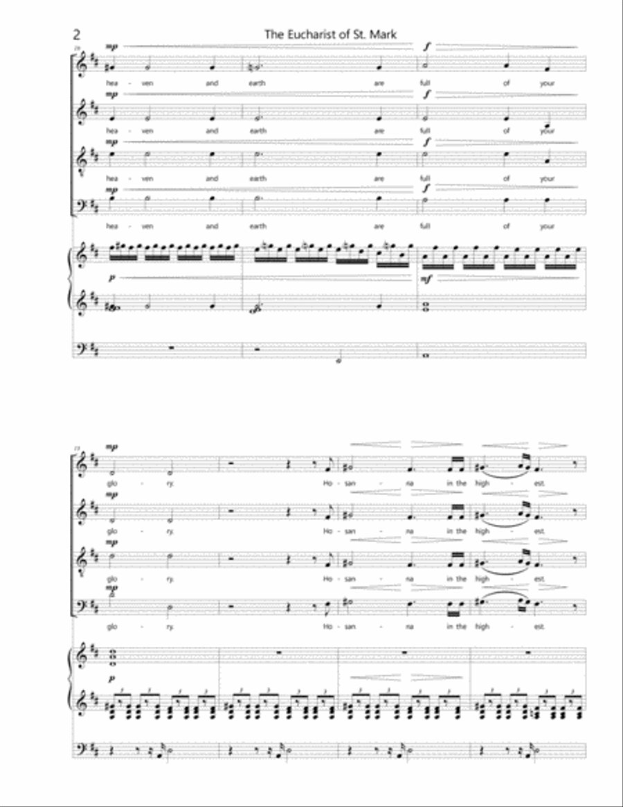 Eucharist of St. Mark Eucharist of St. Mark 4-Part scores gallery preview page 4