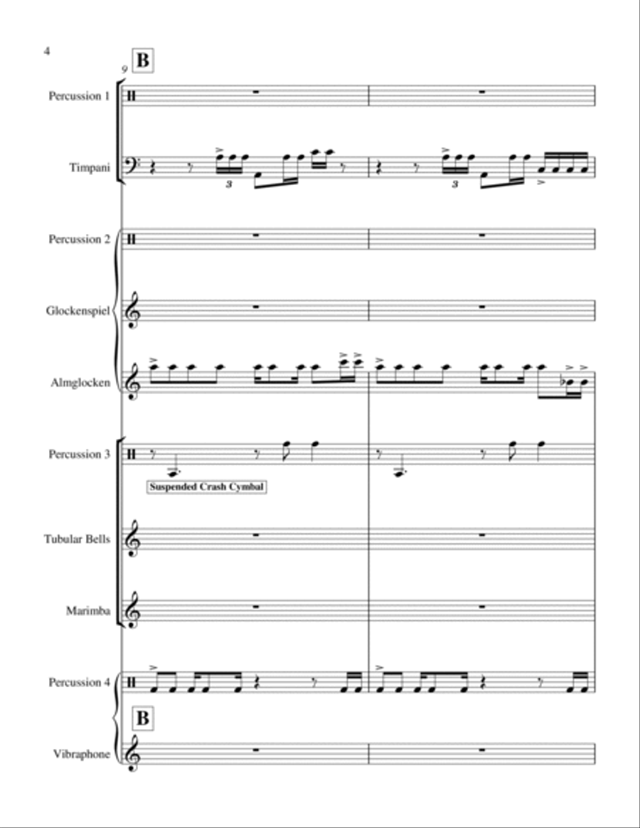 Street Beats for Percussion Quartet Percussion Ensemble scores gallery preview page 4