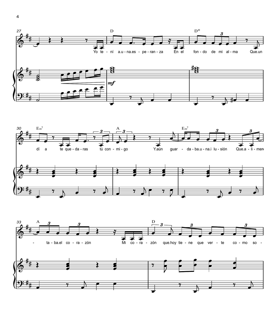 No Me Queda Mas Voice scores gallery preview page 4