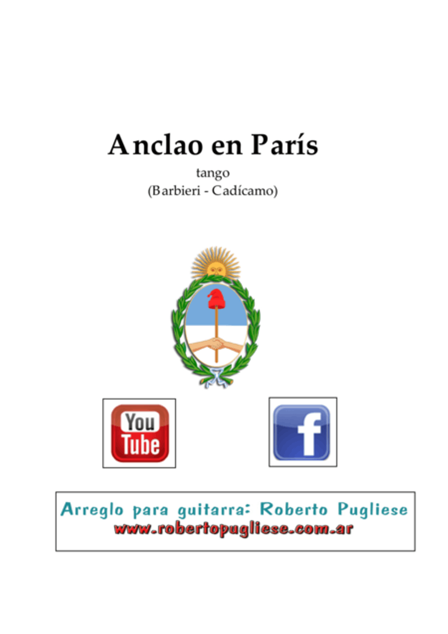 Anclao en Paris - Tango (Barbieri - Cadicamo) Classical Guitar scores gallery preview page 2