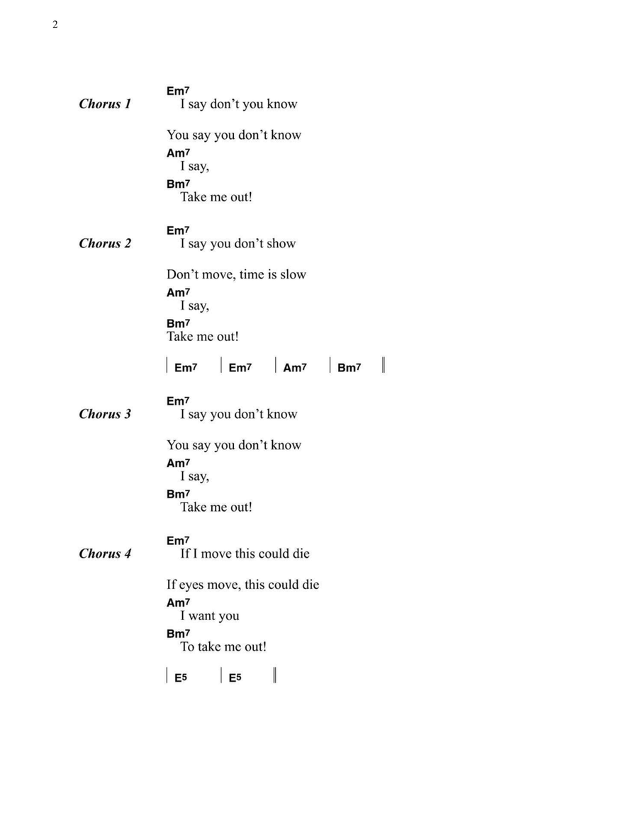 Take Me Out Take Me Out Acoustic Guitar scores gallery preview page 2