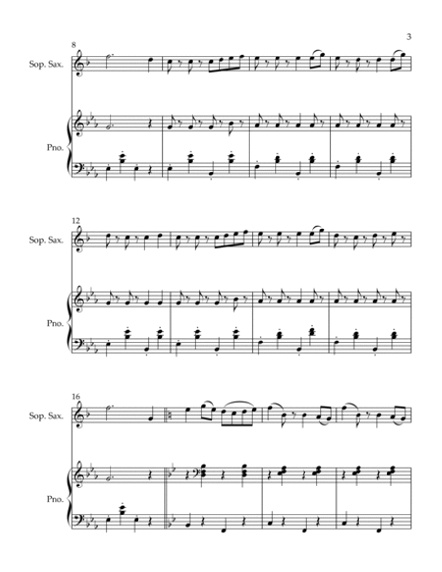 Au Revoir Au Revoir Soprano Saxophone scores gallery preview page 3