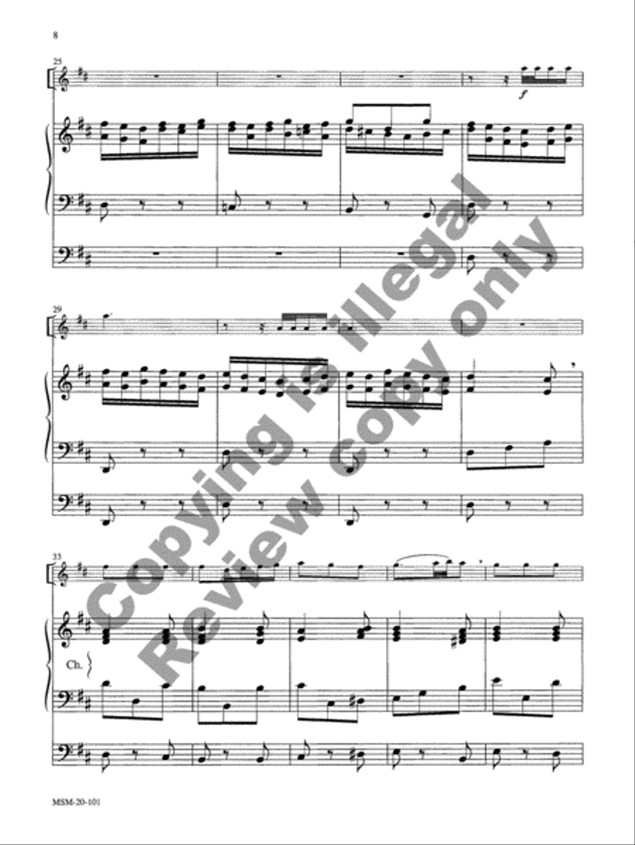 Two Festive Christmas Settings for Trumpet and Organ Trumpet scores gallery preview page 7