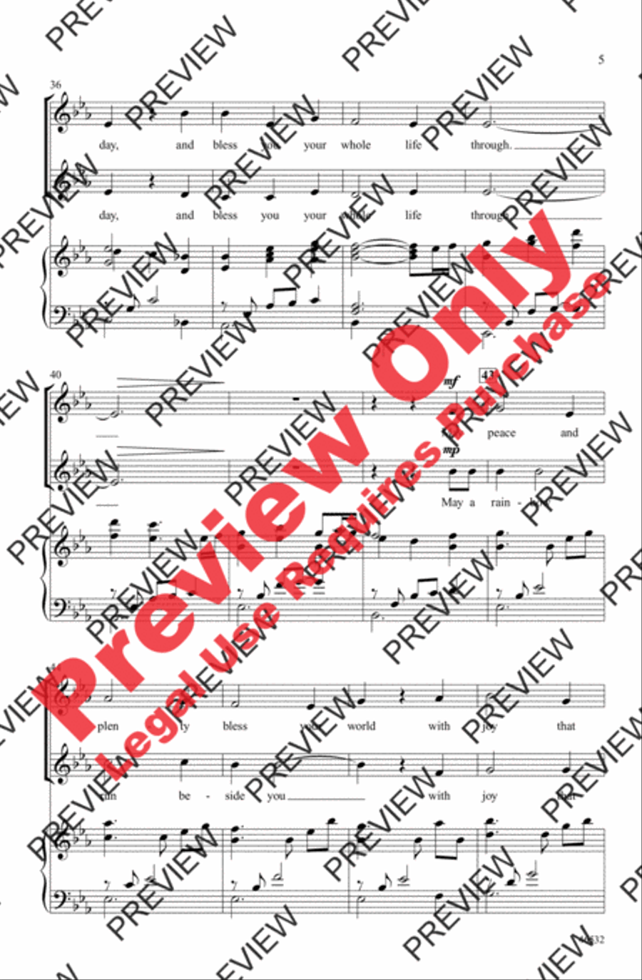 May a Rainbow Run Beside You 2-Part scores gallery preview page 5