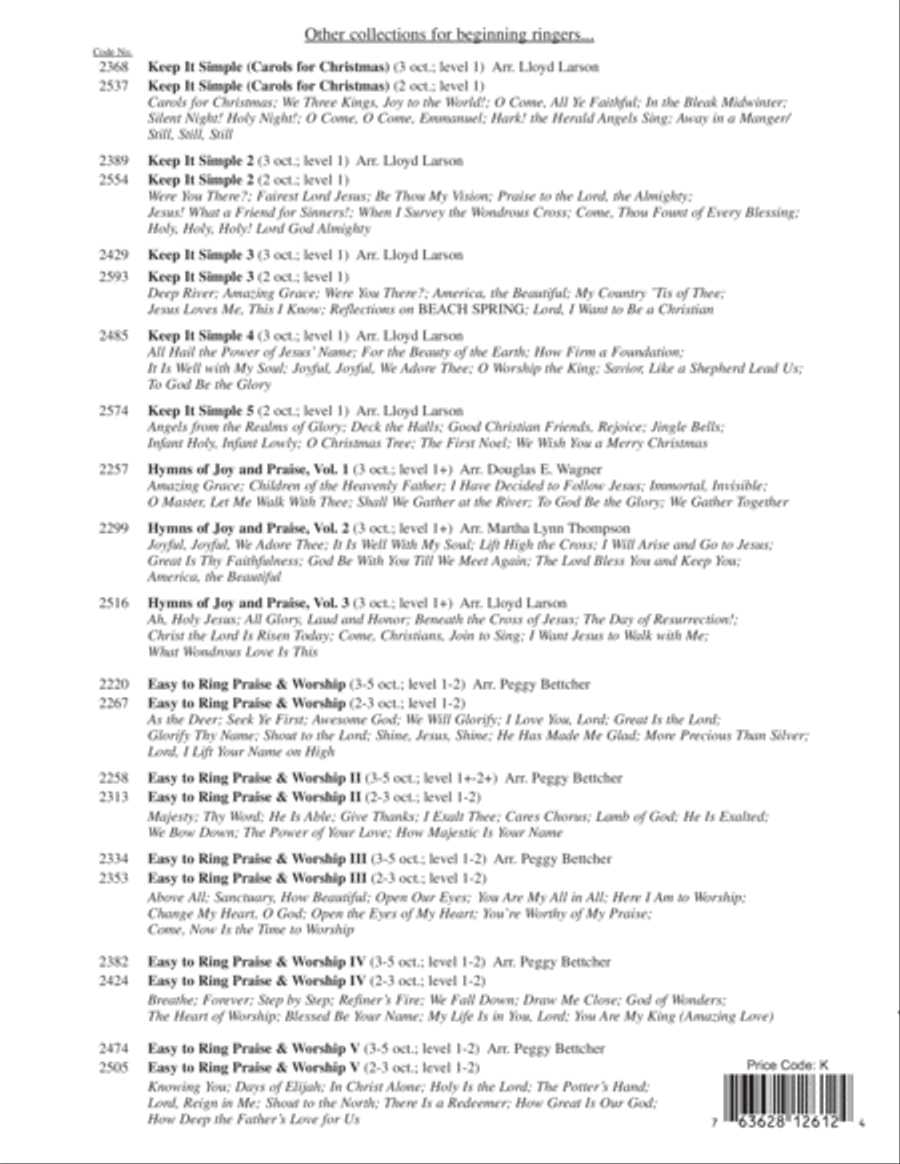 Keep It Simple 5 (Christmas Sacred and Secular) 3-Octaves scores gallery preview page 37