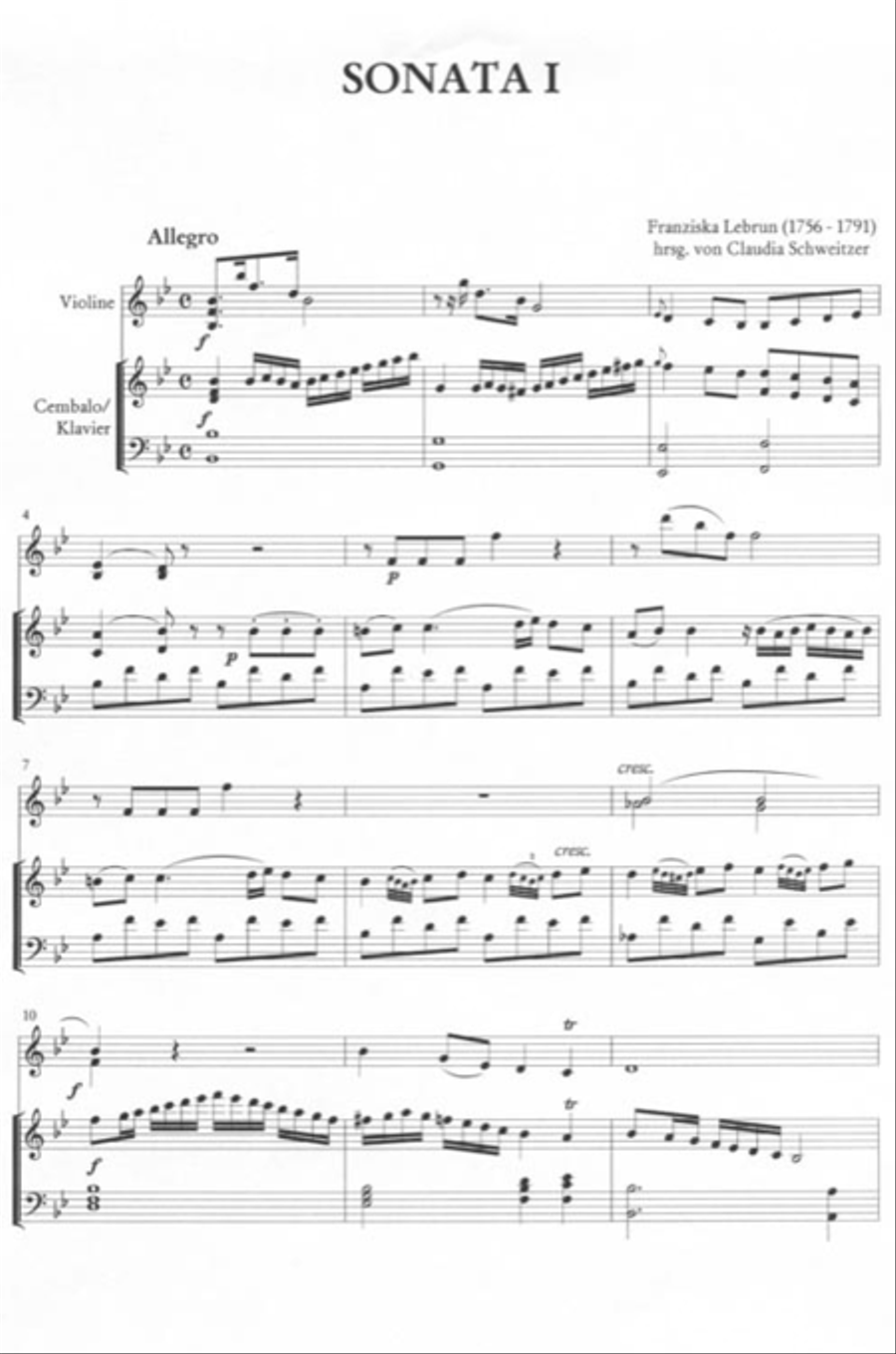 Sonaten op. 1 fur Violine und Klavier Violin Solo scores gallery preview page 2