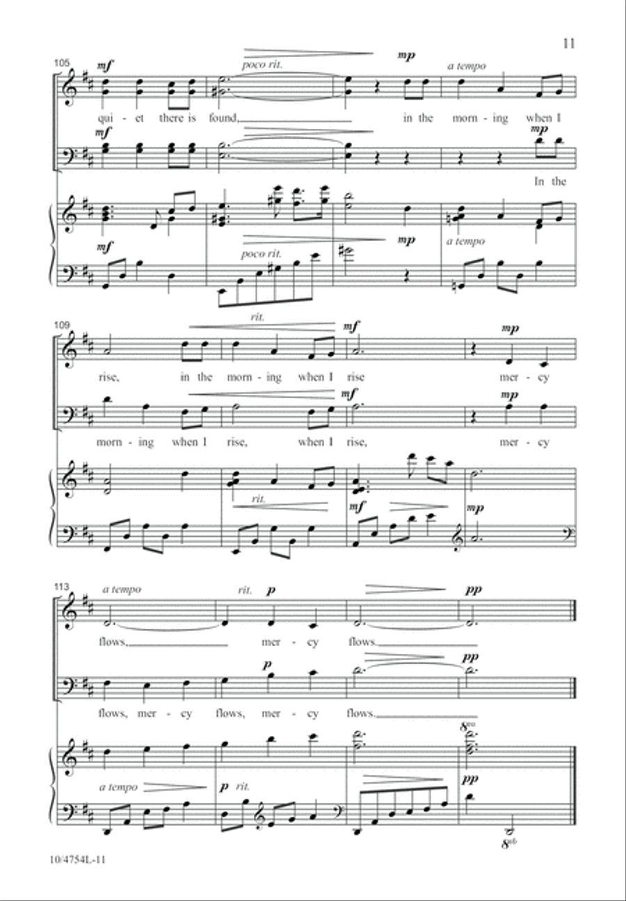 Mercy Flows 4-Part scores gallery preview page 11