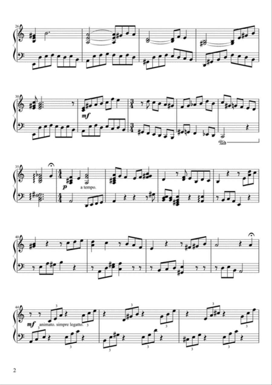 Winter elegy Piano Solo scores gallery preview page 2